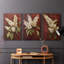 Floral Study Series LXVI - Ensemble de 3 toiles tendues avec châssis - Prêt à être accroché-128601794