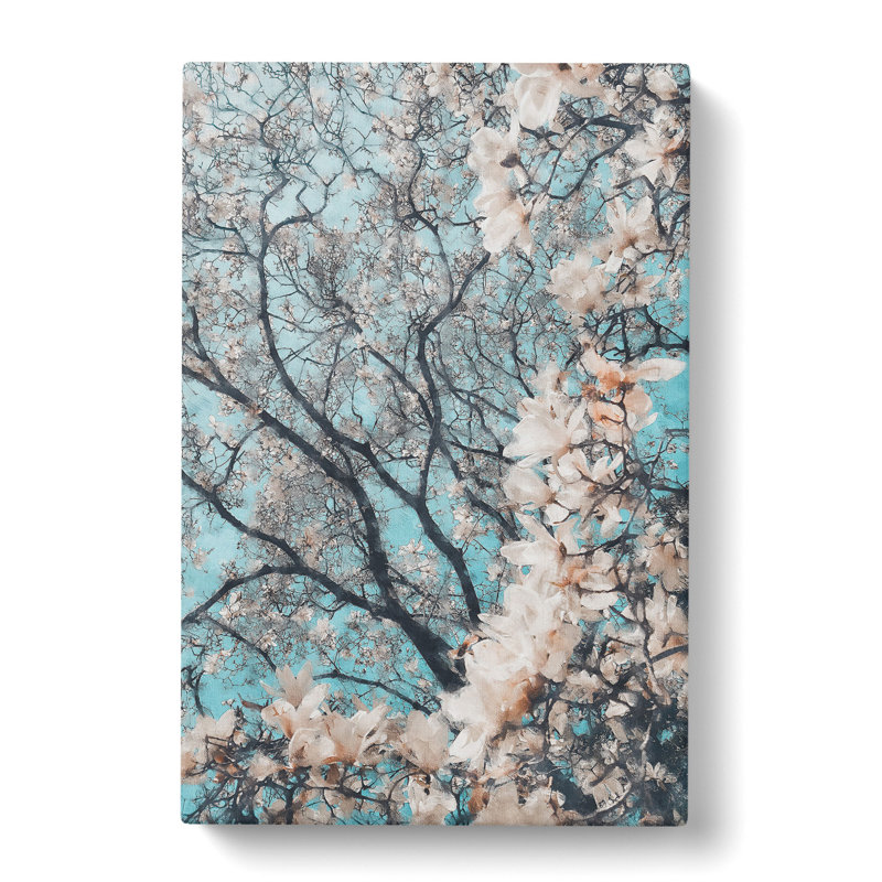 Pale Pink Magnolia Tree - Wrapped Canvas Print, 76cm H x 50cm W x 3cm D