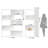 74" H 2-In-1 Bookcase, L-Shaped, 5-Tier Corner Bookshelf-1565384846