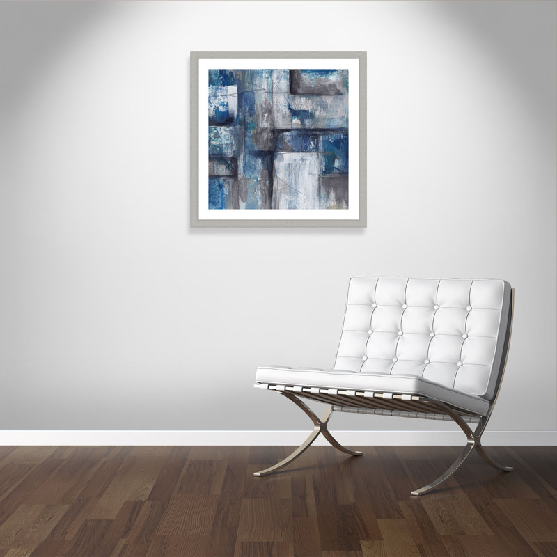 Caeran «Patchwork Abstract II», reproduction de peinture acrylique encadrée