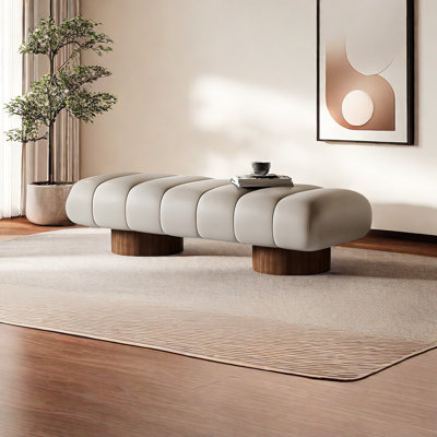 Safron Leather Match Upholstered Bench