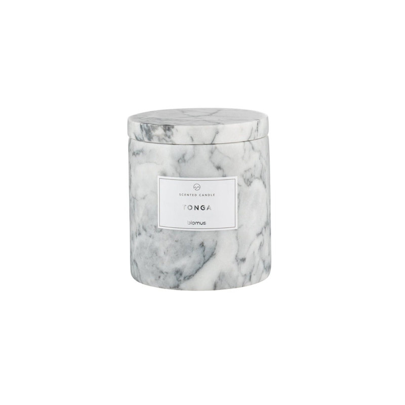 FRABLI Scented Candle w/Marble Container - Small - Tonga Fragrance, 5.3 oz