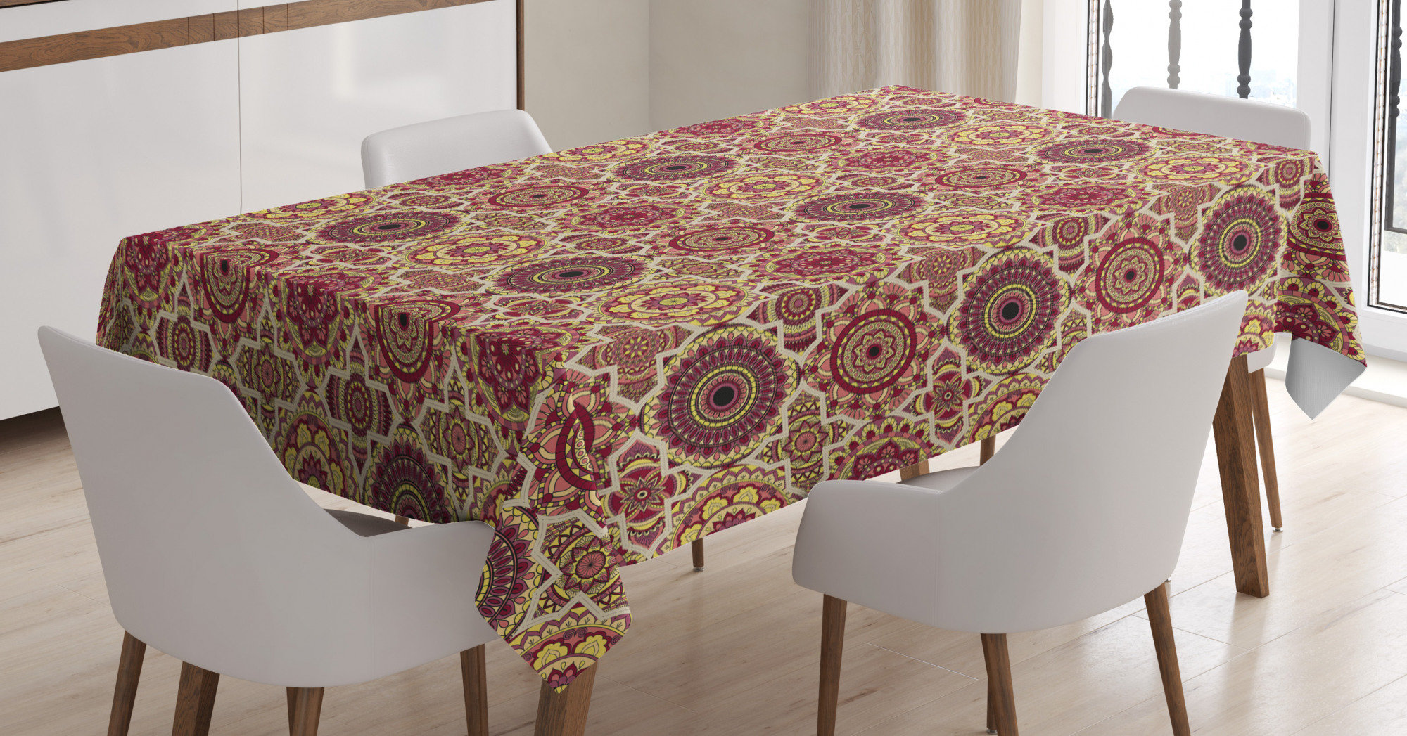 East Urban Home Moroccan Dining Room Kitchen Tablecloth | Wayfair, image size:2000x1047