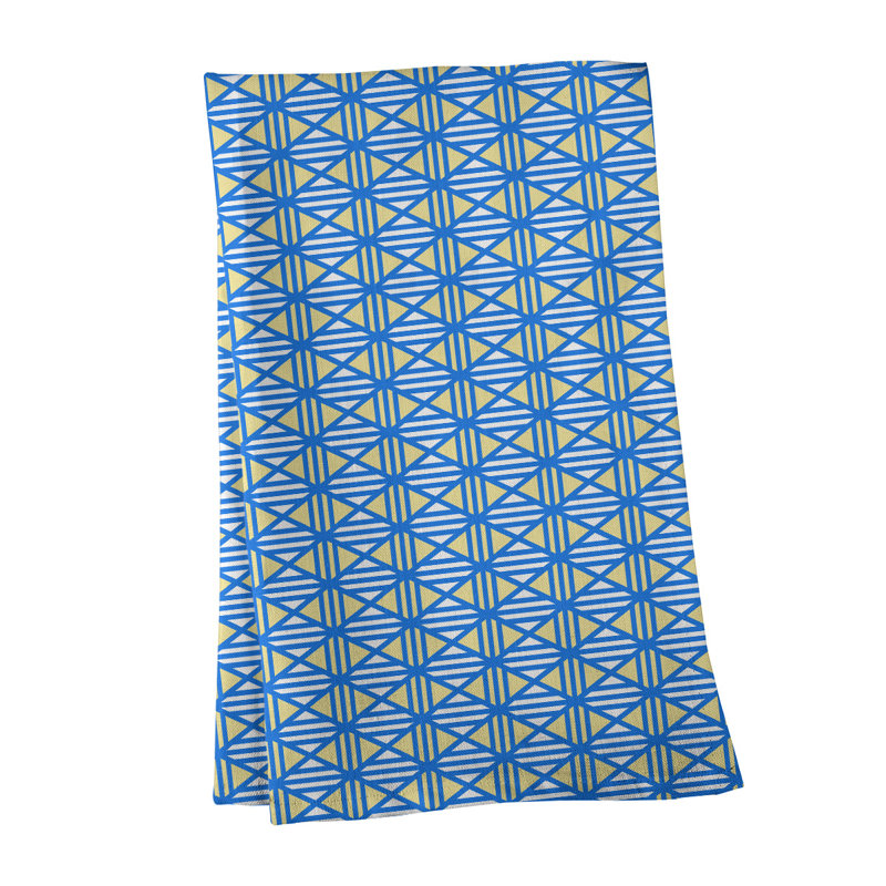 Torchon Gady, Jaune / Bleu, Polyester sergé