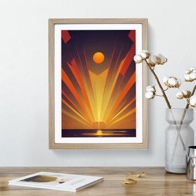 Deco Ocean Sunset No.5 1 Piece Single Picture Frame Wall Art