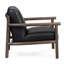 Fauteuil d'appoint en cuir véritable Azoria