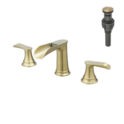Widespread Bathroom Faucet 3 Hole, 2-Handle Bathroom Sink Faucet