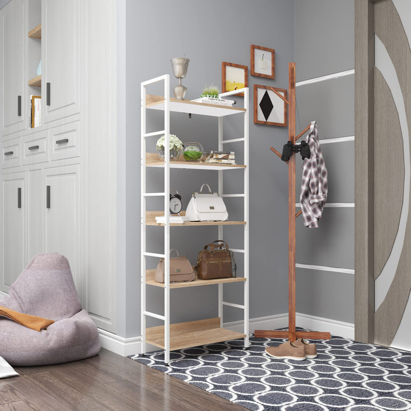 Derks 60cm W Height -Adjustable Shelving Unit, White/Light Oak