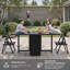 6 -Person Rubberwood Solid Wood Dining Set-1650622222-1650622223