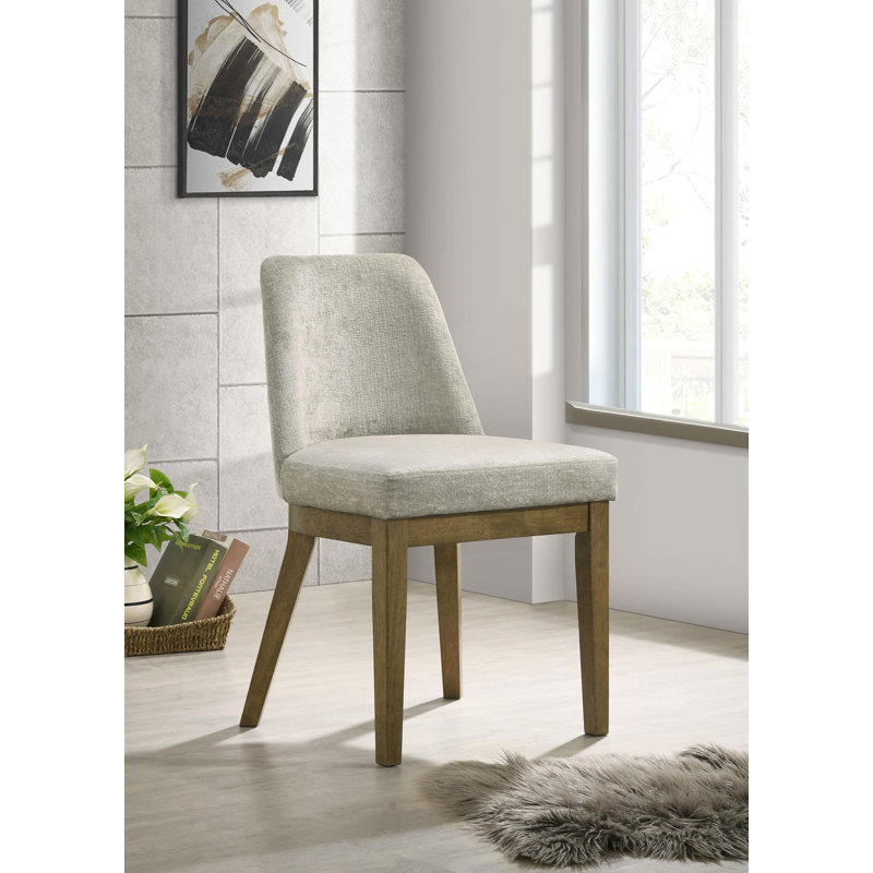 Lou Upholstered Side Chair Light Tan