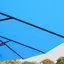 Parasol de rouille pour patio avec base solide - double résistance au vent bleue de 15 pi x 9 pi
