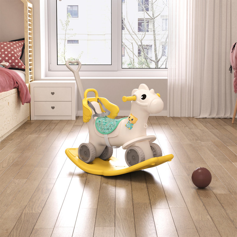 Haga Rocking Horse, Yellow/White