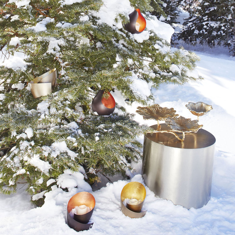 Mars Votive Candle Holder, Copper