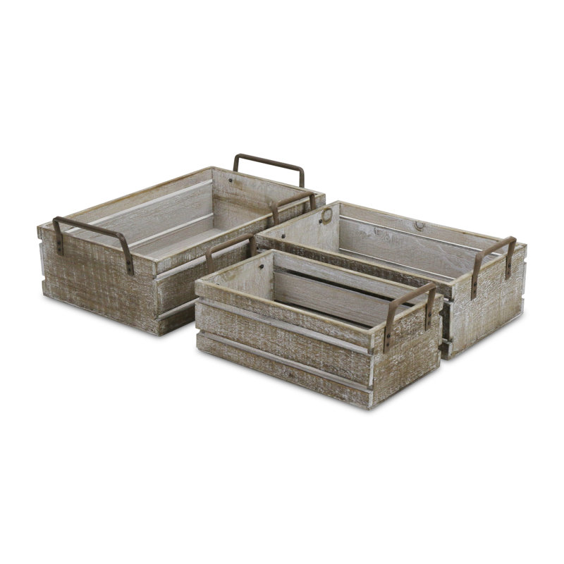 Ensemble de casiers en bois 3 pièces
