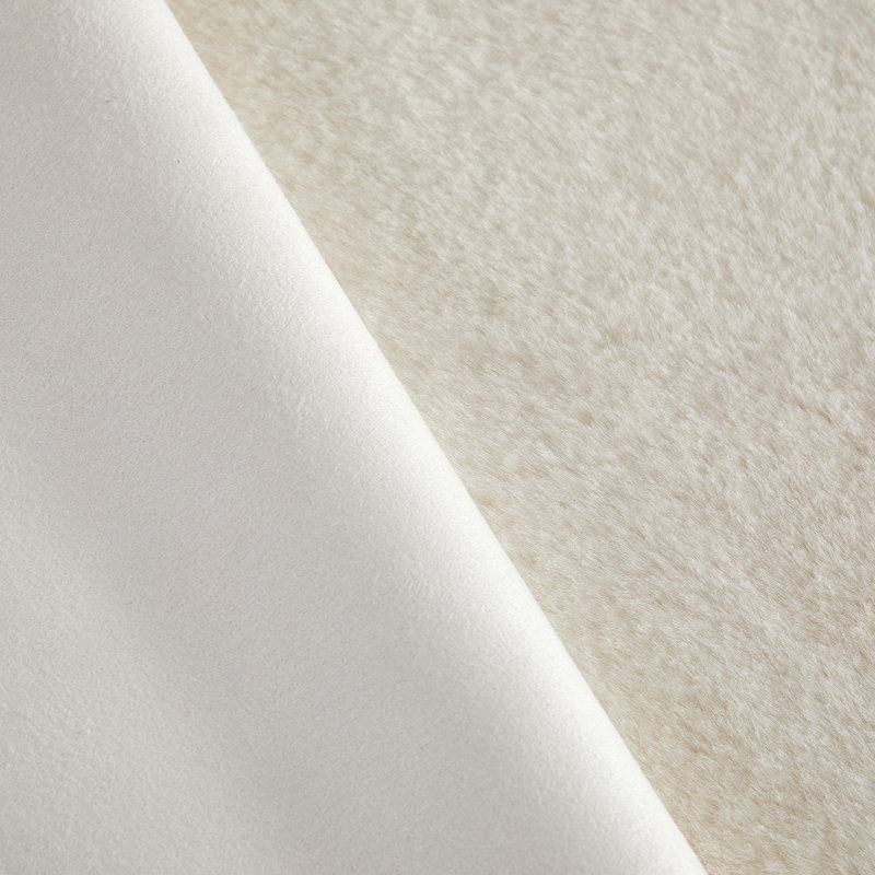 Tapis en fausse fourrure Khodor, Blanc