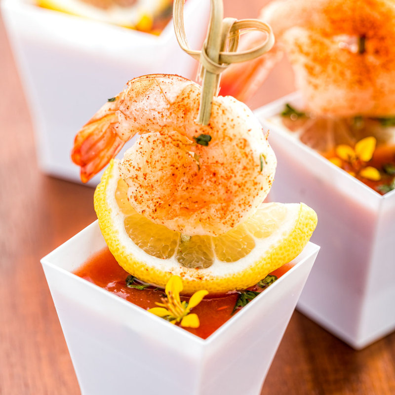 Restaurantware-2 Ounce Dessert Cups, 100 Square Appetizer Cups - Disposable, Small Size, White Plastic Dessert Shooters, Sturdy, For Fruits, Parfaits, Or Snacks, Use At Parties, Events
