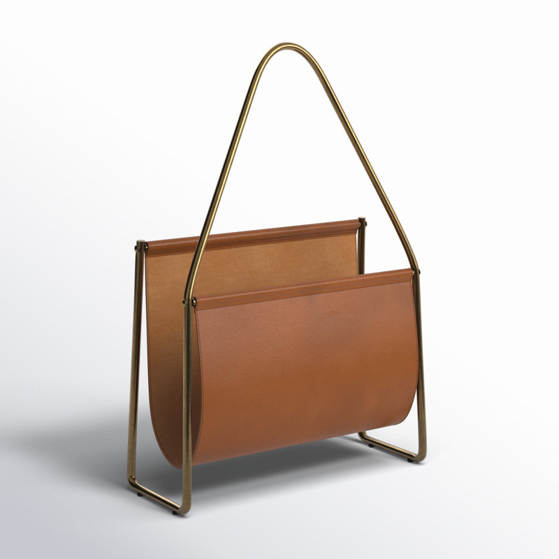 Rupert Leather Magazine Basket