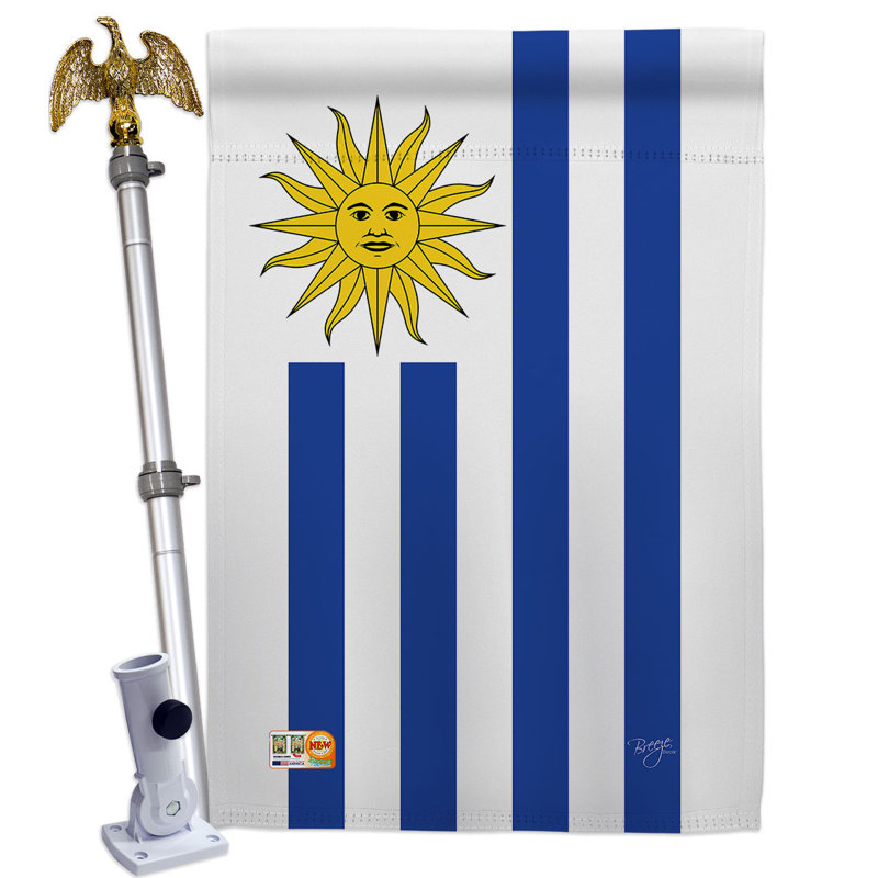 Double Sided 40'' H x 28'' W Polyester Flag Set