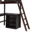 Lit mezzanine simple avec bureau et tablettes pour économiser de l'espace et dormir-1672405953