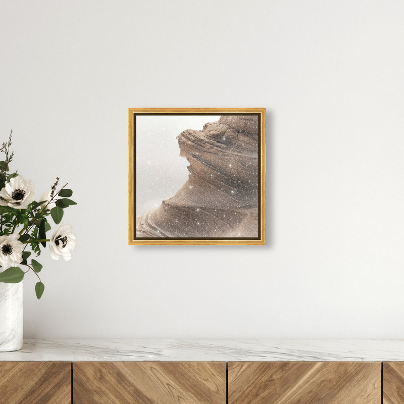 Stoic Sandstone I Print by Oliver Gal, 13"H x 13"W, Gold Floater Frame