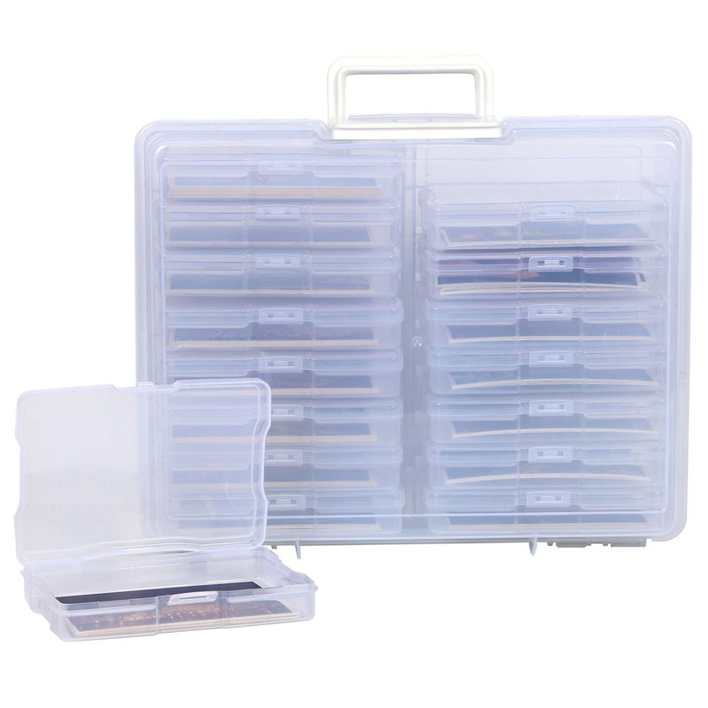 1 Set Acrylic Storage Box Set Clear Photo Container Large Capacity Smooth Edge Burr Free Dustproof