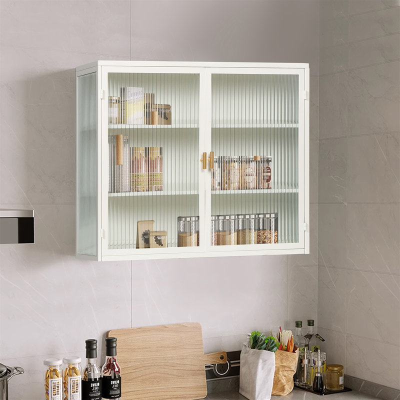 Borrello Metal Bathroom Cabinet, Dark Gray Duplicate