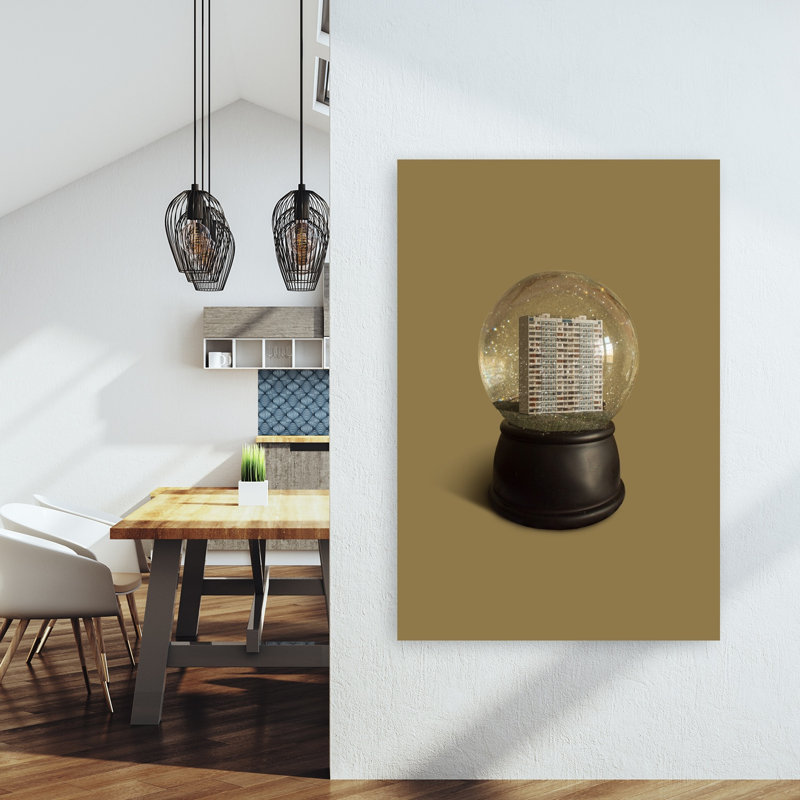 «Urban Snow Globe», impression d'art urbain surréel moderne et coloré, 60" H x 40" W