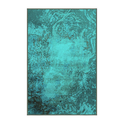 Tapis bleu / bleu sarcelle
