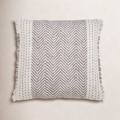 Carey Fringed Cotton Pillow Cover