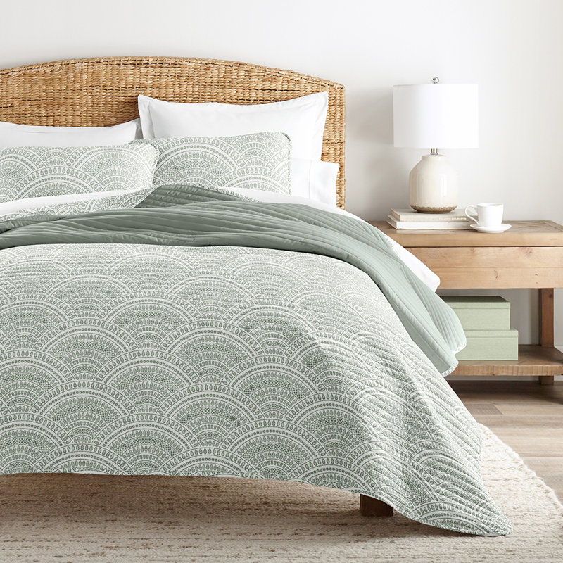 Becky Cameron Quilt, King/Cal-King Quilt + 2 King Shams, Eucalyptus