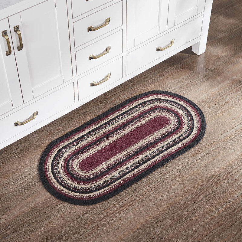 Batish Striped Indoor Rug, Oval 1'5" x 3'