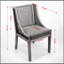 Chaises de salle à manger en rotin avec structure en bois massif, accoudoirs décoratifs, siège rembourré en lin, style rustique pour la cuisine et la salle à manger, finition naturelle, paquet simple-1141598408