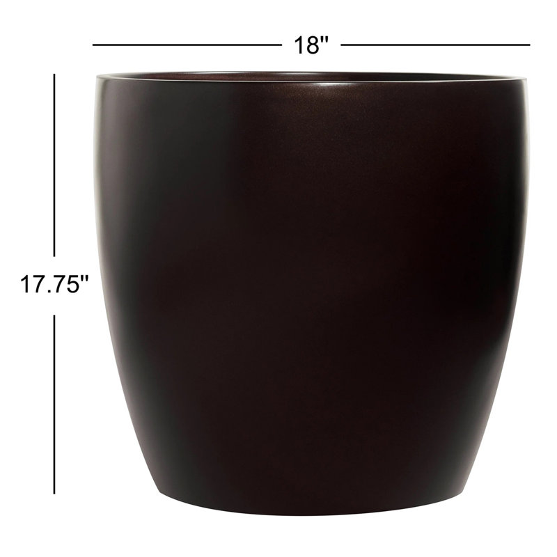 Jardinière cylindrique Napa, Brun, H 17,75 po x l 18 po x P 18 po