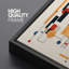 Abstrait mécanique symphonique, formes et lignes géométriques encadrées sur toile-111176743-98042293