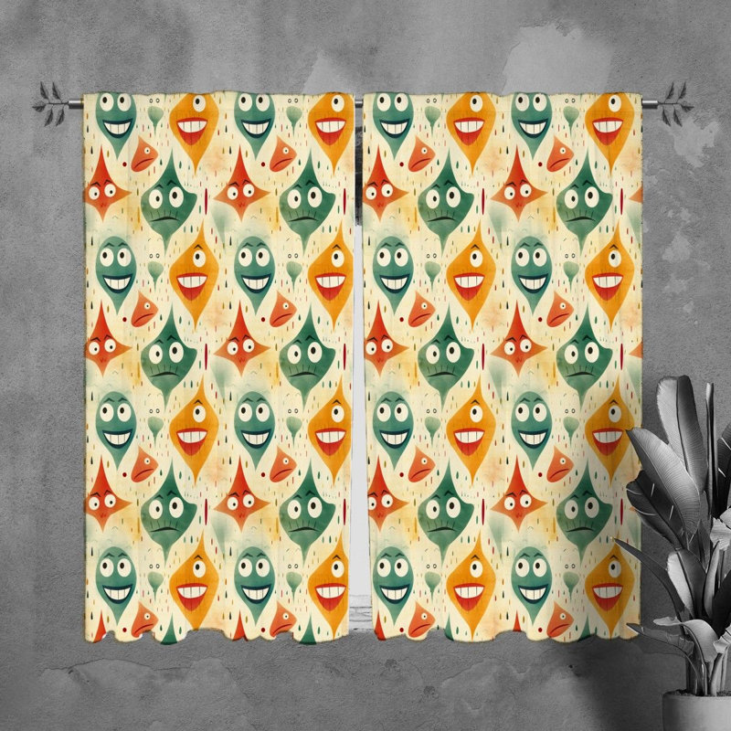 Tommey Polyester Room Darkening Curtain Pair, L 20 po x L 61 po
