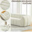 Canapé moderne matelassé en nuage, canapé en mousse pure chenille à assise profonde, canapé moderne confortable à trois places
