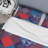 Blue and Red Patchwork - Abstract Duvet Cover Set - Microfiber Polyester-1636997289