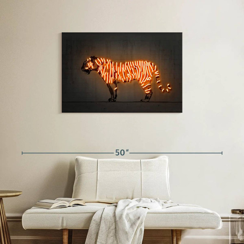 Brampt Glowing Tiger, 24" H x 36" W