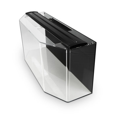 Seaclear 26 Gal System II Flat Back Hexagon Acrylic Aquarium Cobalt Blue Back, With LED Lighting, 36" By 12" By 16" High
