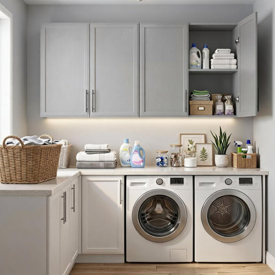 Laundry Room Wall Cabinet Set of 2