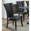 Ensemble de chaises noires 2 pièces en similicuir noir