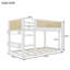 Lit superposé simple au-dessus d'un lit simple avec tablettes de rangement-1915736777