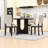Dining Table Set with 4 Upholstered Chairs