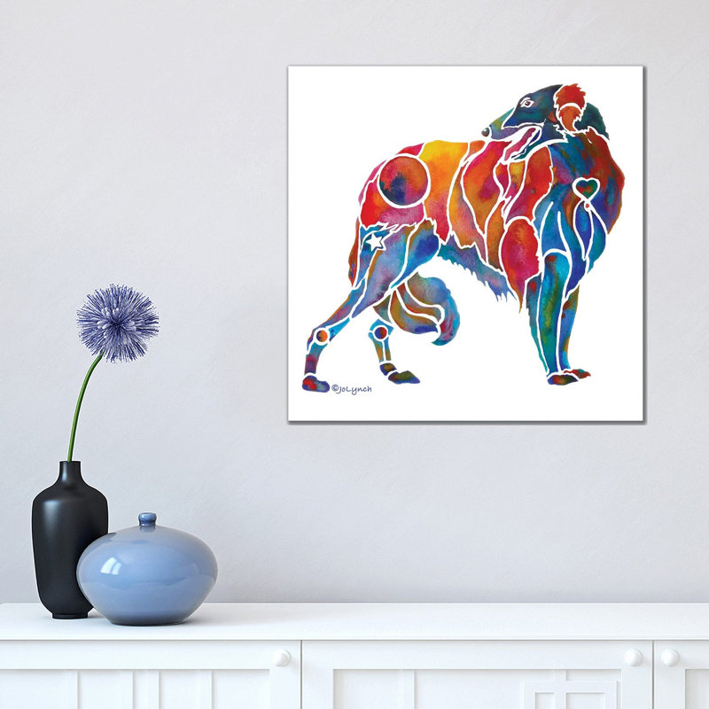 Borzoi Hound Dog 1 Piece Wrapped Canvas Wall Art, 45.72 cm H x 45.72 cm W