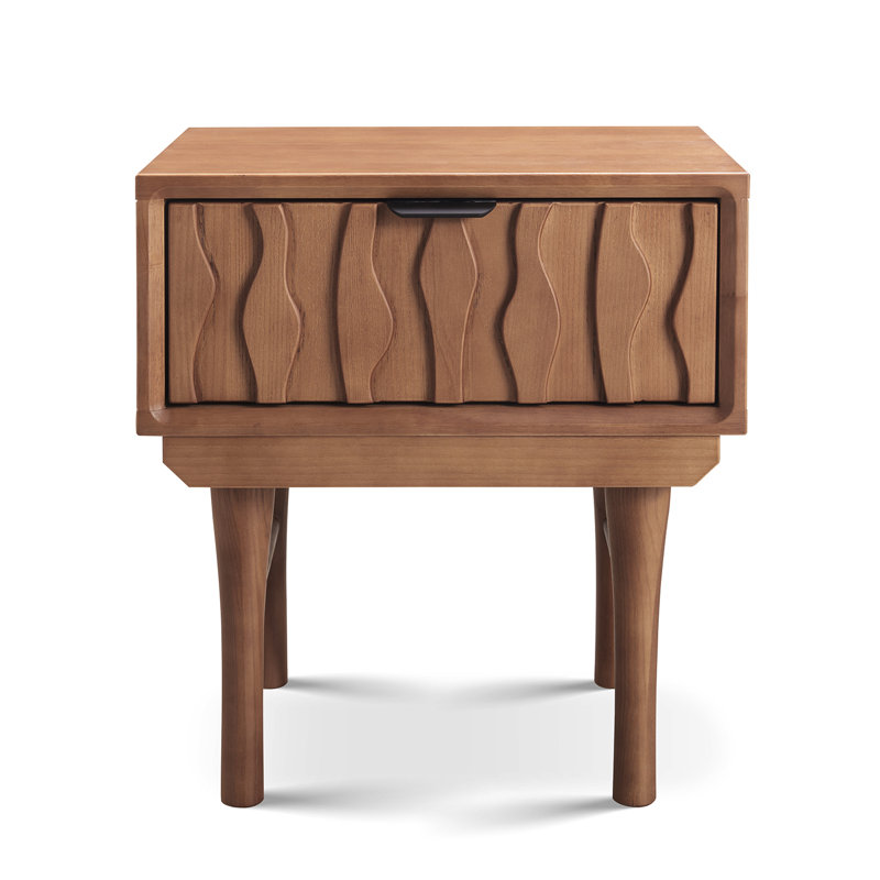 Veneto  One Drawer Bedside Cabinet, Brown
