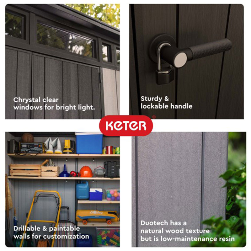 7 ft. W x 7 ft. D Resin Storage Shed
