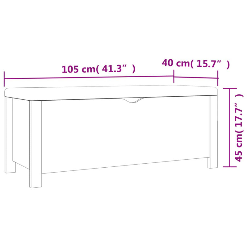Banc de rangement en similicuir Atalfo, Brun clair, Chêne de Sonoma