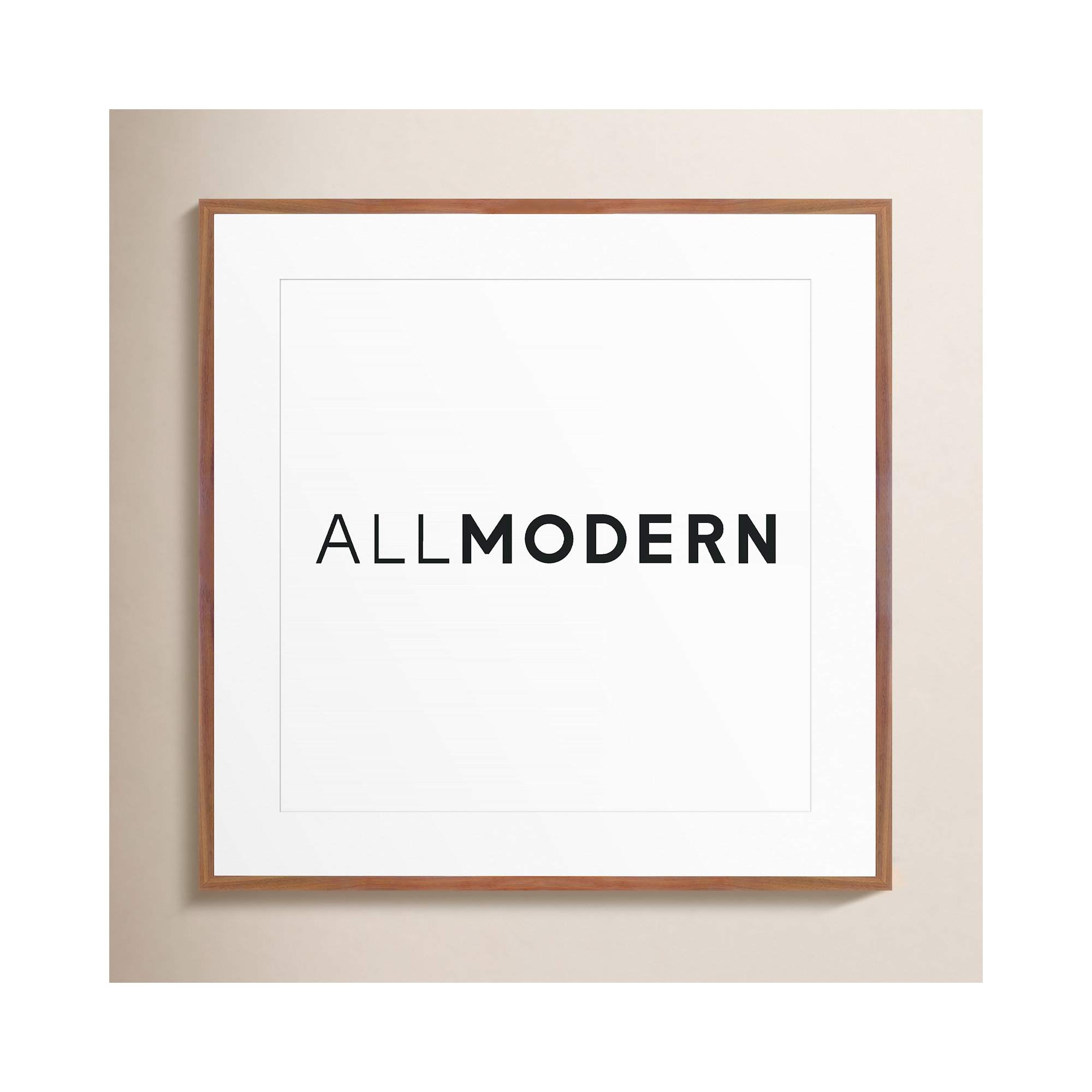 Capullo Wood Matte Picture Frame with Mat, 20" x 20", 11" x 14", Walnut
