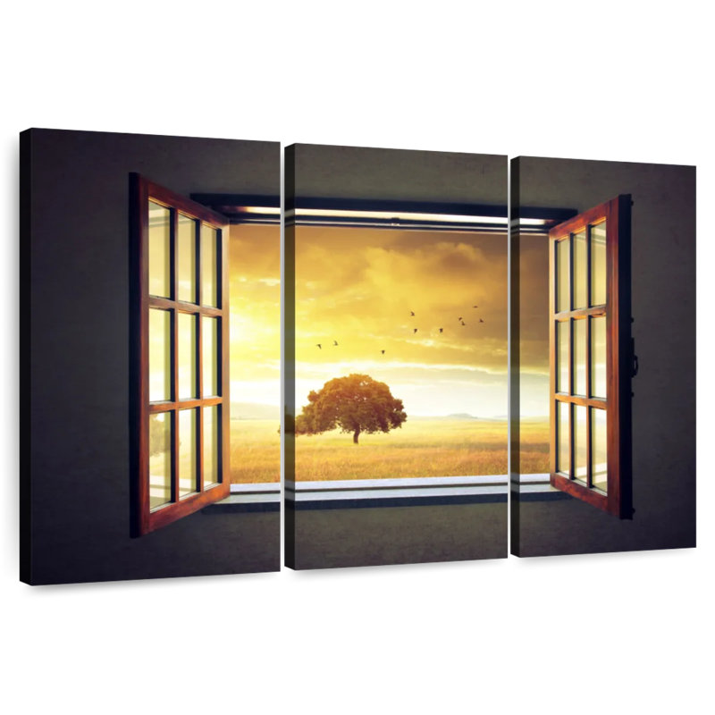 Harnek Lonely Tree Outside The Window, 36" H x 57" W