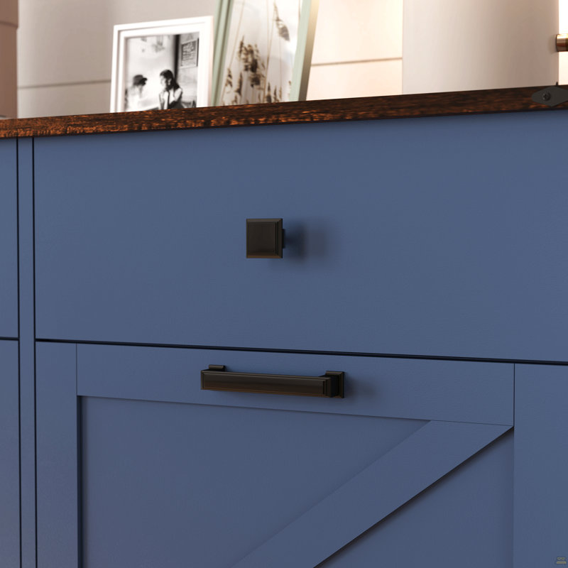 Armoire poubelle double inclinable Farmhouse Blue